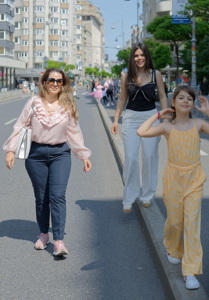 Female people walking